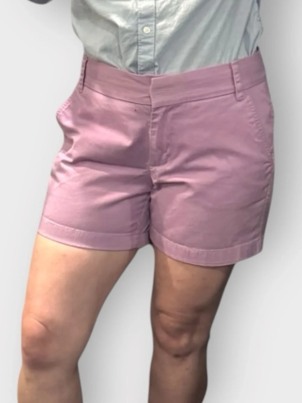 J. Crew Lilac Pink ‘City Fit’ Chino Shorts size 8 Medium 4” Preppy Girlie